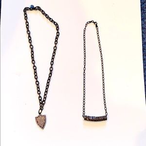 Silver metal necklaces